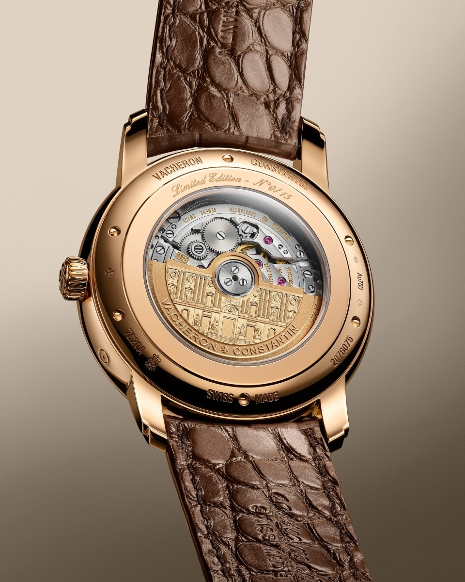 3/4视图 - 产品图片 - 腕表 - Métiers d'Art艺术大师系列致敬伟大文明腕表 – 台伯河神像 - 42毫米 粉红金 隽永 鳄鱼皮 表带