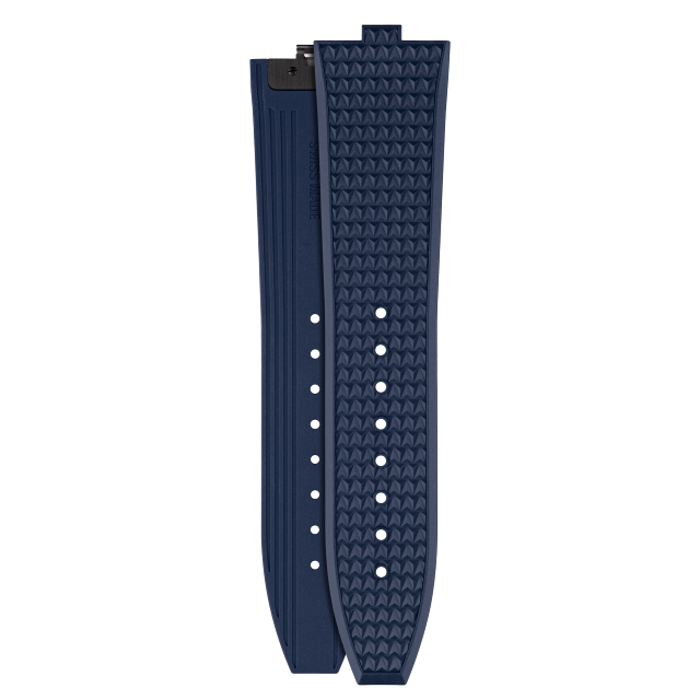 Dark blue rubber strap for Vacheron Constantin watches - XF082631 Front & Back