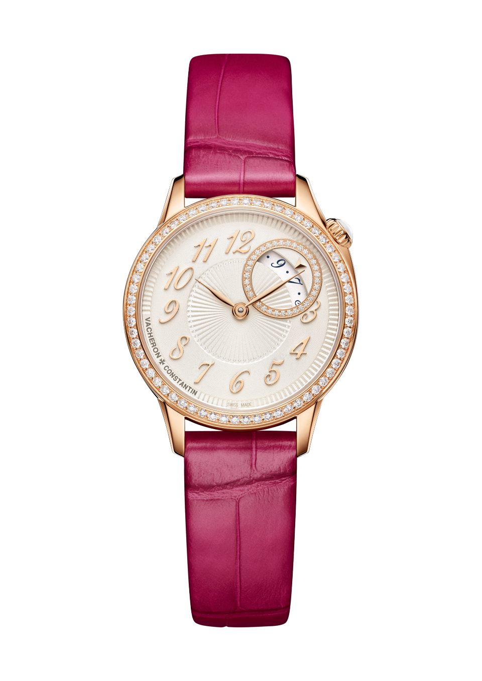 Alternative view - Image - Watch - Égérie quartz - 30 mm Pink Gold with Alligator leather strap