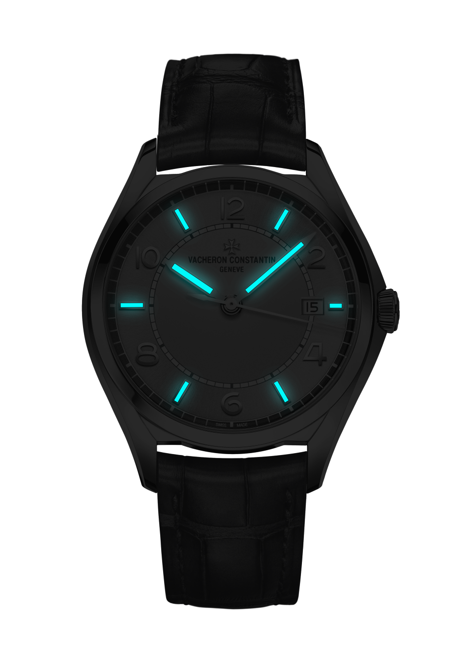 Night view - Image - Watch - Fiftysix self-winding - 40 mm Steel with Alligator leather strap
