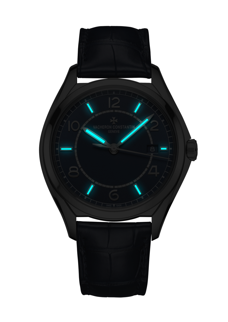 Night view - Image - Watch - Fiftysix self-winding - 40 mm Steel with Alligator leather strap