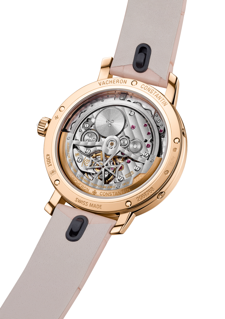 3/4 view - Image - Watch - Traditionnelle perpetual calendar ultra-thin - 36.5 mm Pink Gold with Alligator leather strap