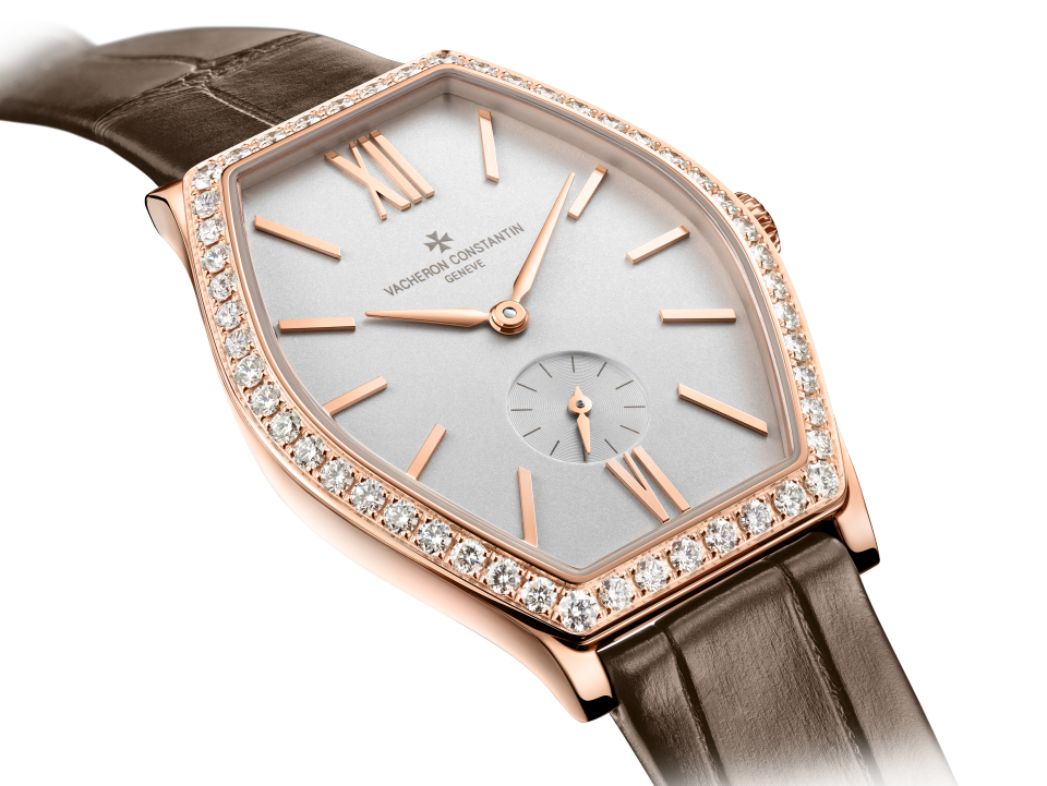 Detailed view - Packshot - Watch - Malte manual-winding - 34.4x28.4 mm Pink Gold with Alligator leather strap