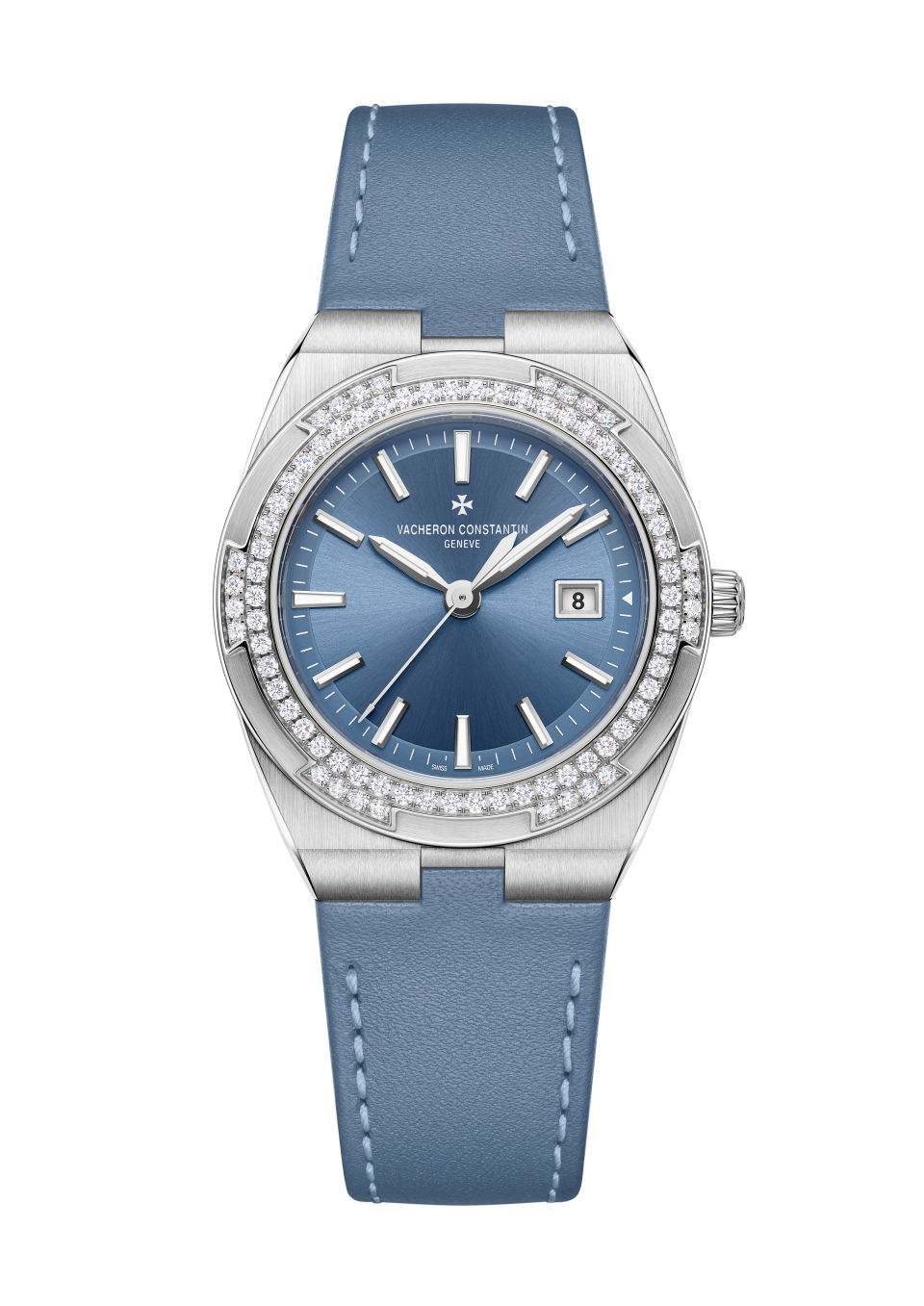 Alternative view - Image - Watch - Overseas quartz - 33 mm Steel with Rubber, Calfskin leather straps