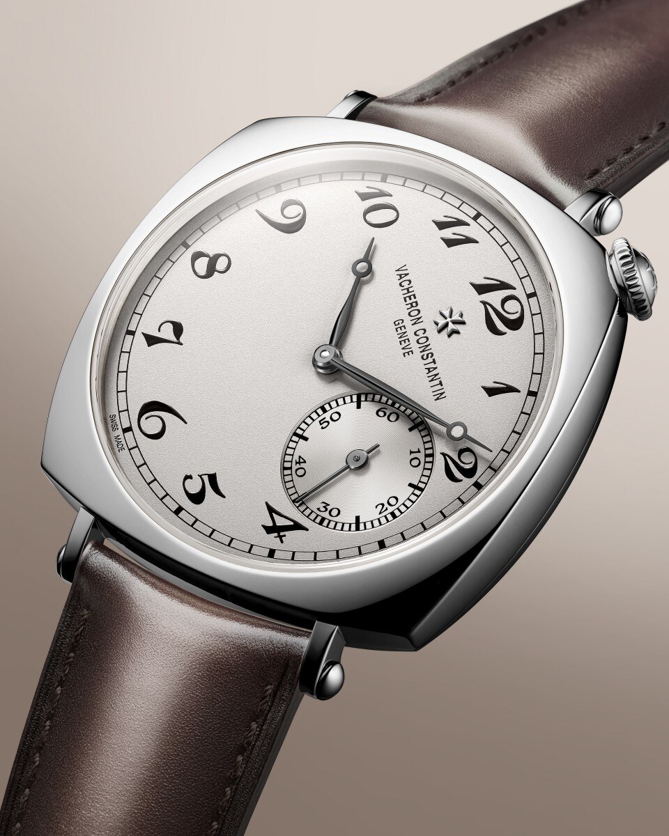 3/4视图 - 品牌形象 - 腕表 - Historiques历史名作系列American美国1921腕表 - 40x40毫米 白金 隽永 小牛皮 表带