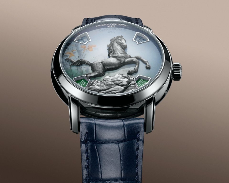 Alternative view - Image - Watch - Métiers d'Art The legend of the Chinese zodiac - year of the horse - 40 mm Platinum with Alligator leather strap