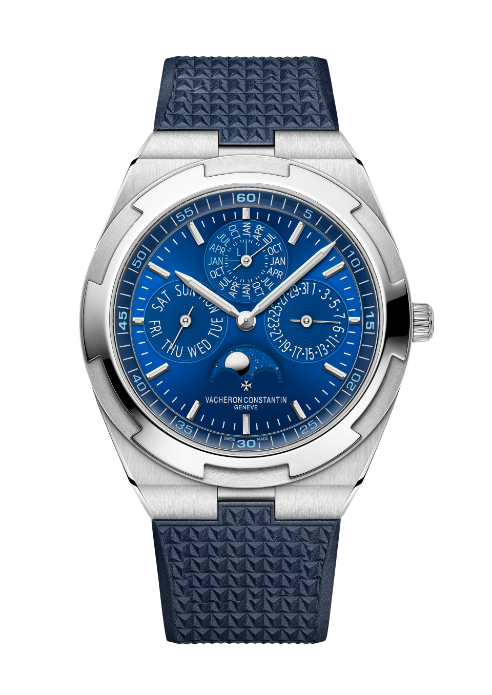 Alternative view - Image - Watch - Overseas perpetual calendar ultra-thin - 41.5 mm White Gold with Rubber, Grained calfskin leather straps