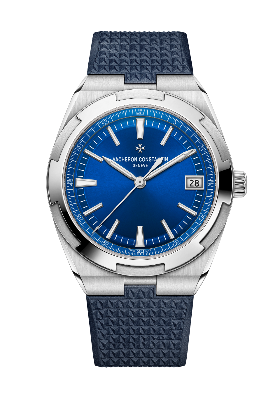 Alternative view - Image - Watch - Overseas self-winding - 41 mm Steel with Grained calfskin leather, Rubber straps