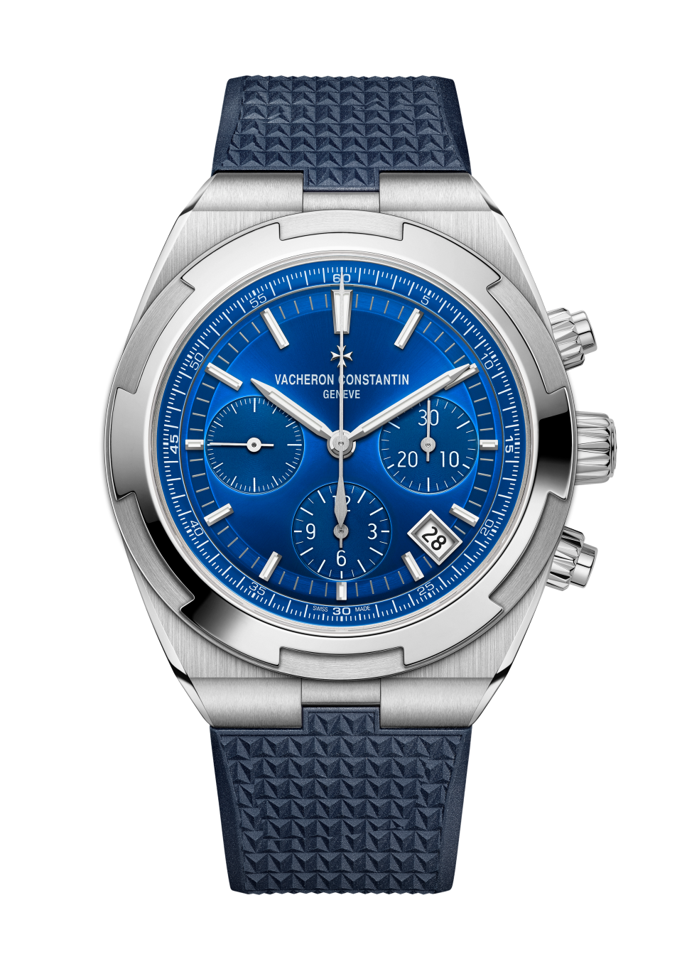 Alternative view - Image - Watch - Overseas chronograph - 42.5 mm Steel with Grained calfskin leather, Rubber straps