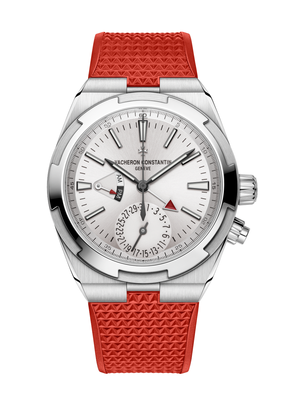 Alternative view - Image - Watch - Overseas dual time - 41 mm Steel with Rubber, Grained calfskin leather straps