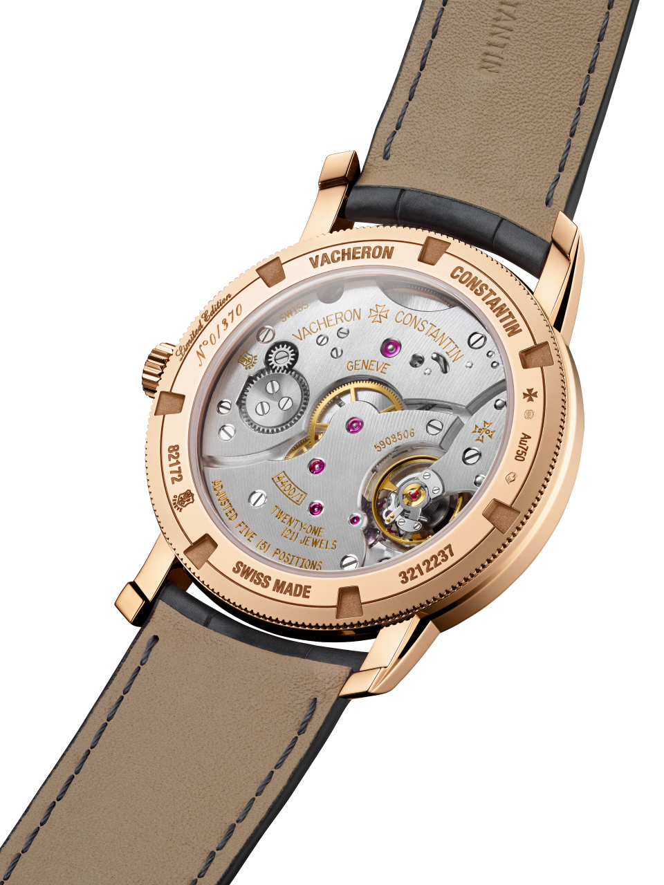 3/4 view - Image - Watch - Traditionnelle manual-winding - 38 mm Pink Gold with Alligator leather strap