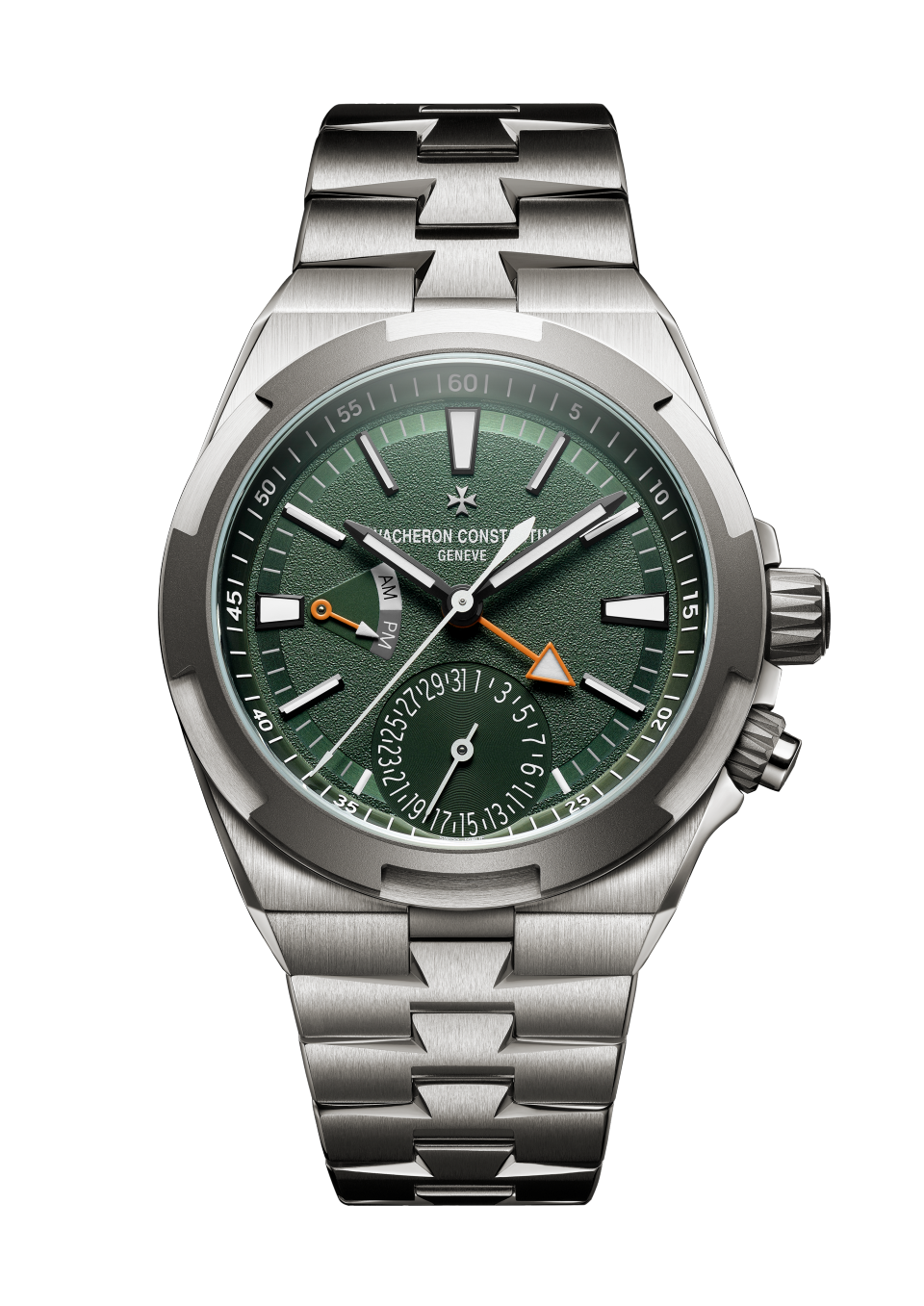Other view - Packshot - Watch - Overseas dual time Cardinal Points - West - 41 mm Titanium with Rubber, Titanium straps