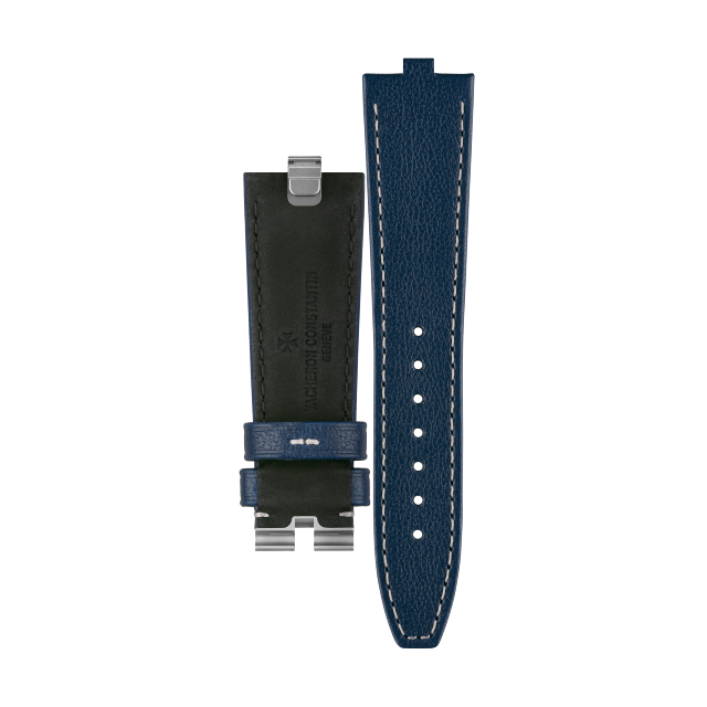 半哑光深蓝色小牛皮表带