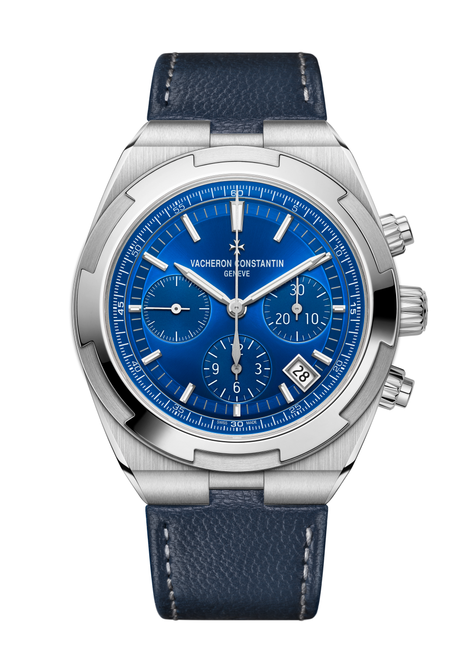 Alternative view - Image - Watch - Overseas chronograph - 42.5 mm Steel with Grained calfskin leather, Rubber straps