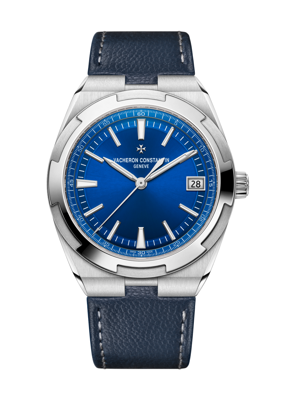 Alternative view - Image - Watch - Overseas self-winding - 41 mm Steel with Grained calfskin leather, Rubber straps