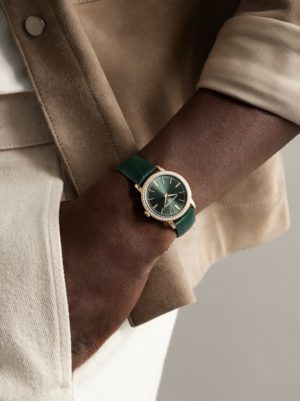  - 生活风格作品照片 - 腕表 - Traditionnelle传袭系列手动上链 - 33毫米 粉红金 隽永 鳄鱼皮 表带