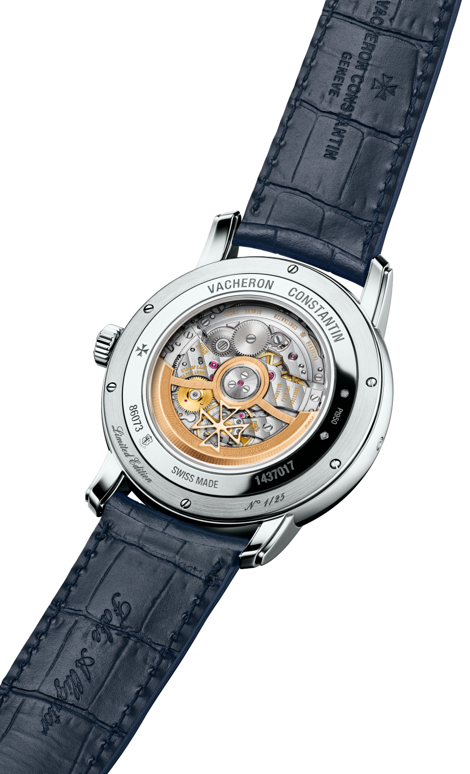 3/4 view - Image - Watch - Métiers d'Art The legend of the Chinese zodiac - year of the snake - 40 mm Platinum with Alligator leather strap
