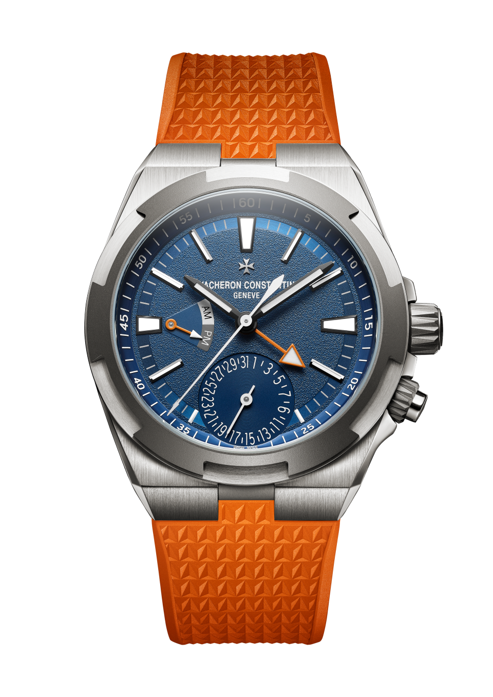 Other view - Packshot - Watch - Overseas dual time Cardinal Points - East - 41 mm Titanium with Rubber, Titanium straps