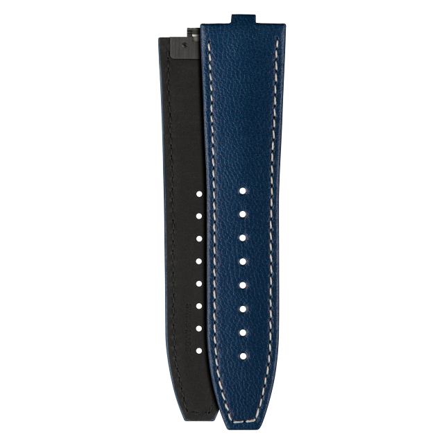 Dark blue calf strap for Vacheron Constantin watches - MXE0GZ9M Front & Back