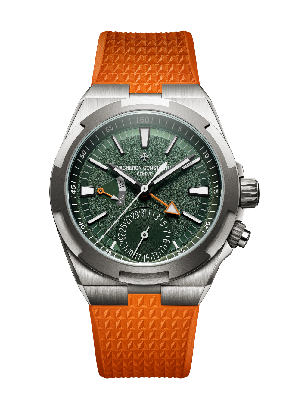 Other view - Packshot - Watch - Overseas dual time Cardinal Points - West - 41 mm Titanium with Rubber, Titanium straps