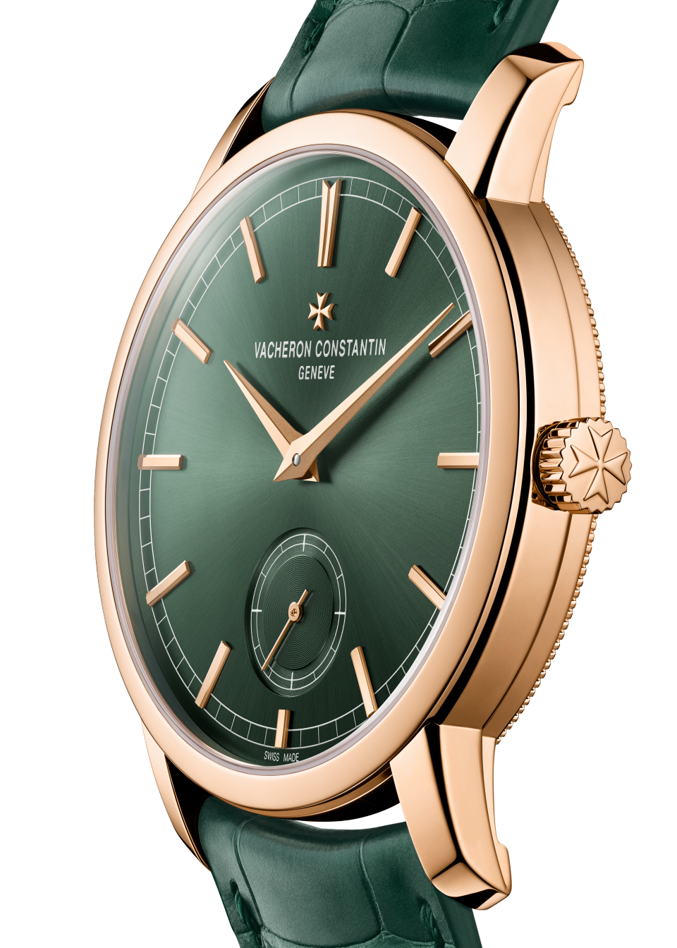 - Packshot - Watch - Traditionnelle manual-winding - 38 mm Pink Gold with Alligator leather strap