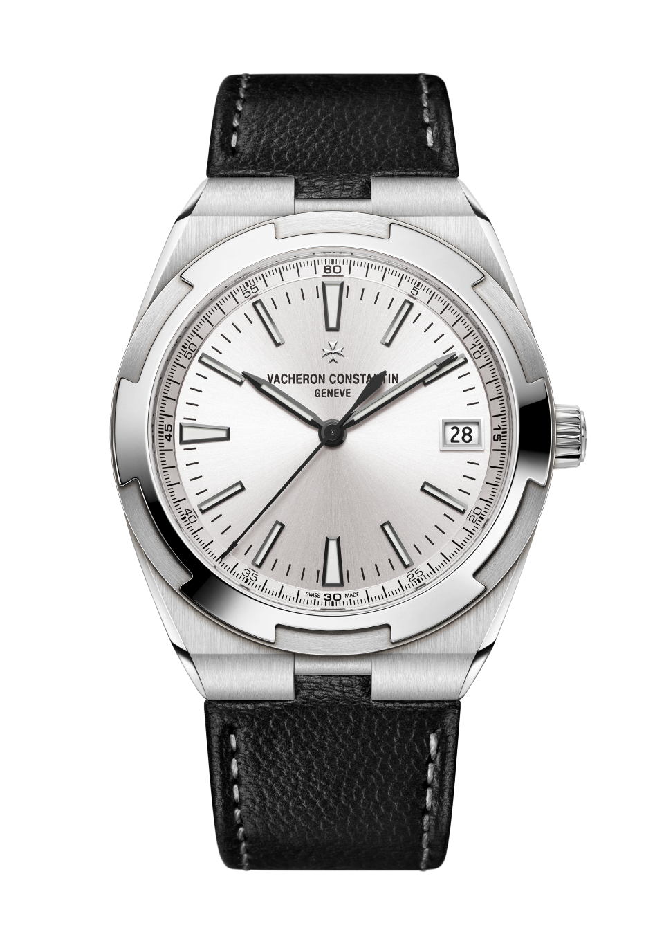 Alternative view - Image - Watch - Overseas self-winding - 41 mm Steel with Grained calfskin leather, Rubber straps