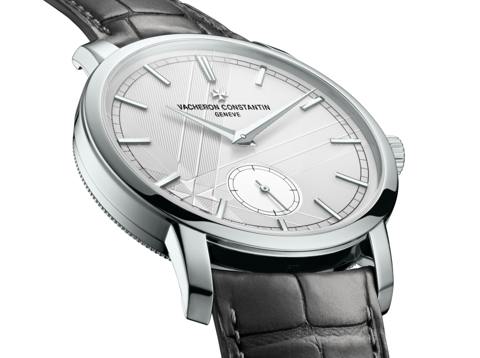 3/4视图 - 产品图片 - 腕表 - Traditionnelle传袭系列手动上链腕表 - 38毫米 铂金 隽永 鳄鱼皮 表带