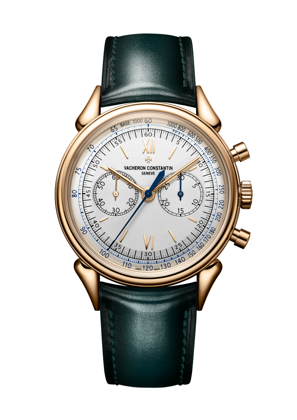 Front view - Packshot - Watch - Historiques Cornes de vache 1955 - 38.5 mm Pink Gold with Calfskin leather strap