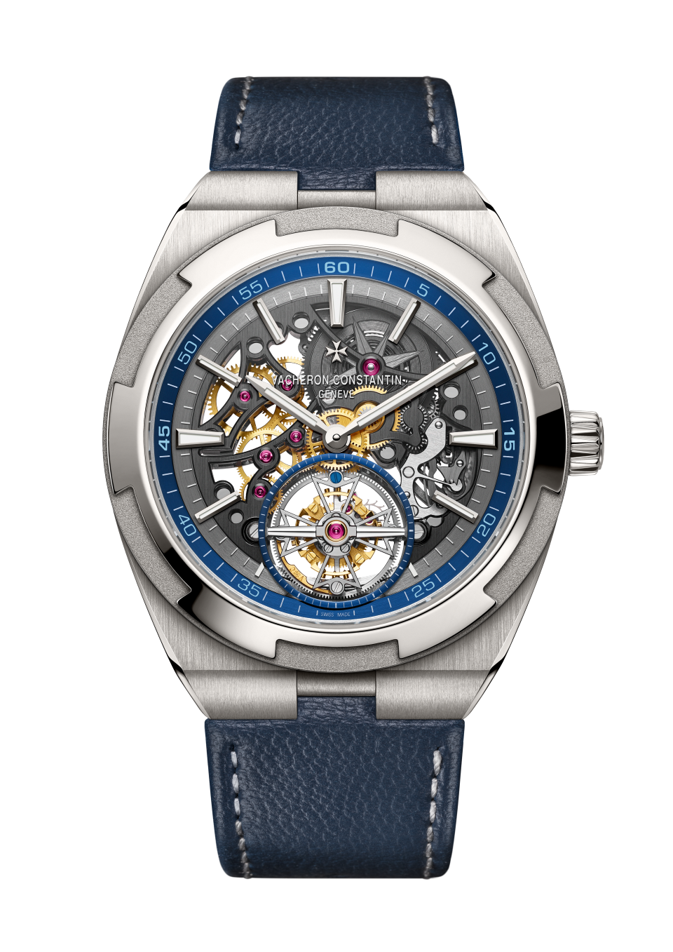 Alternative view - Image - Watch - Overseas tourbillon skeleton - 42.5 mm Titanium with Grained calfskin leather, Rubber straps