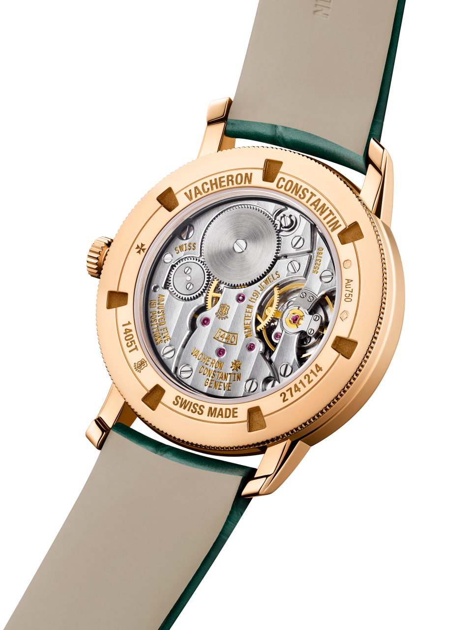 3/4 view - Image - Watch - Traditionnelle manual-winding - 33 mm Pink Gold with Alligator leather strap