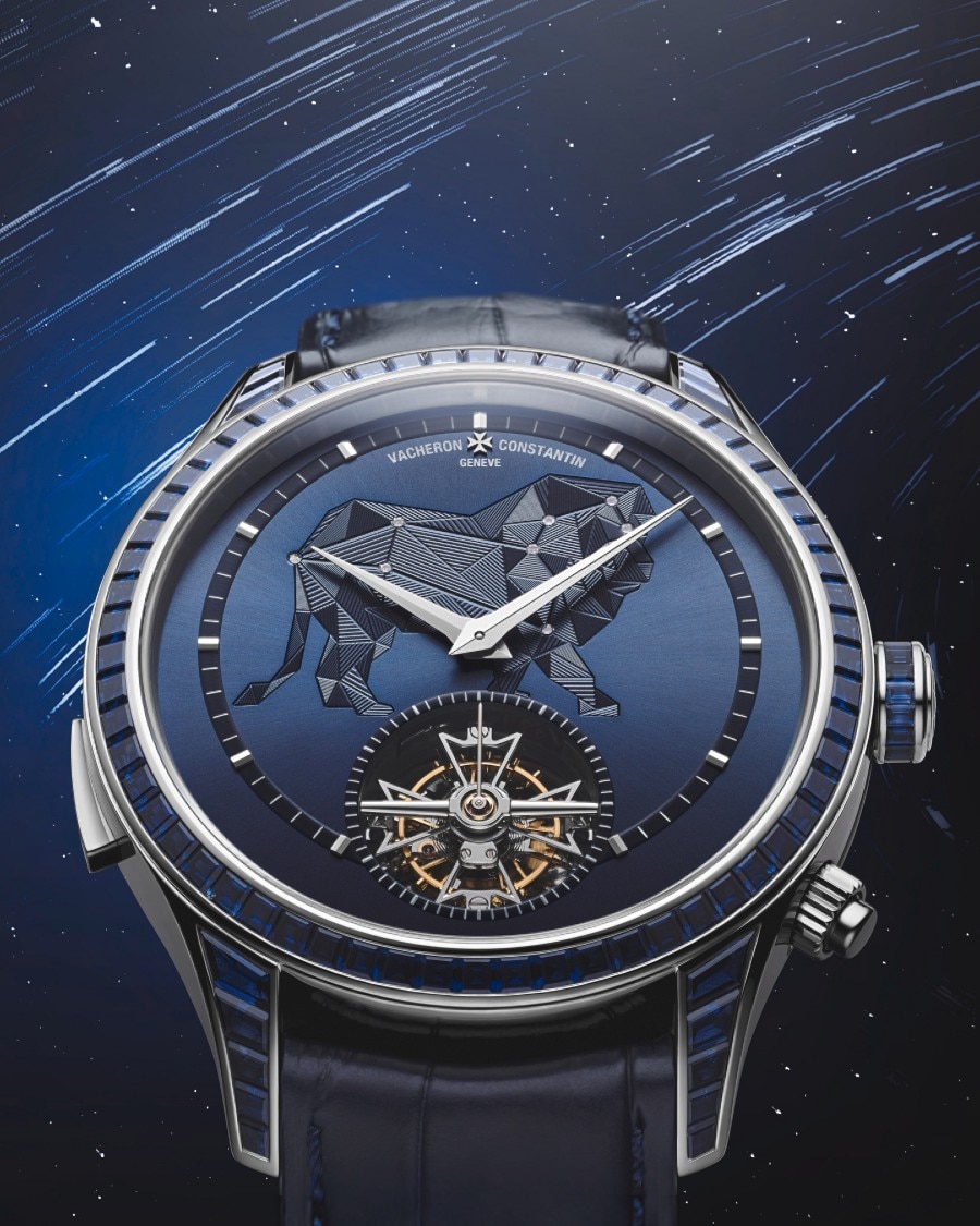 三问报时陀飞轮星空图“狮子座”珠宝腕表