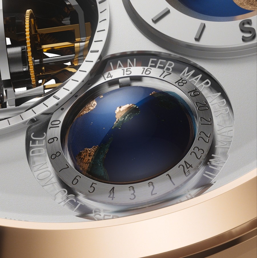 Le Temps Céleste浩瀚宇宙腕表展示了星象排列，仿佛组成了一个巨大的时钟挂于天际。