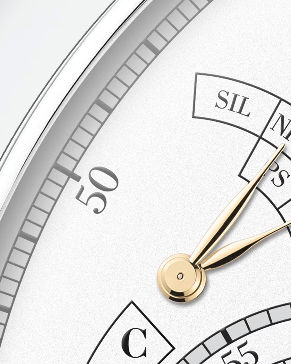 Close-up shot of the first Chinese perpetual calendar watch