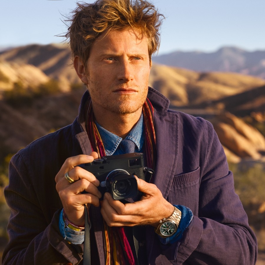 Cory Richards with his camera in the desert