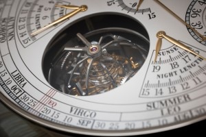 Zoomed-in view of the watch movement.