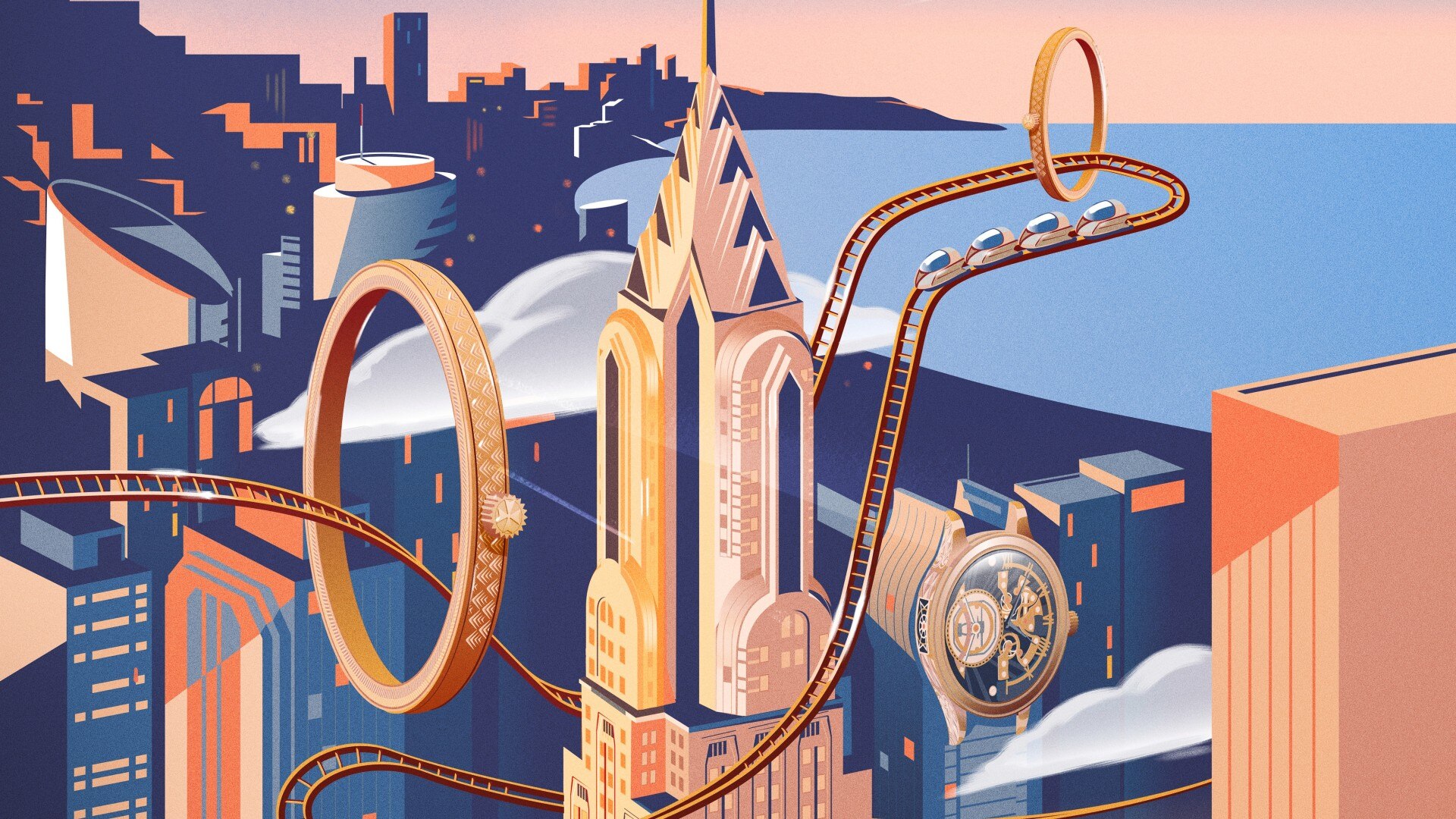 Colored drawing of Geneva