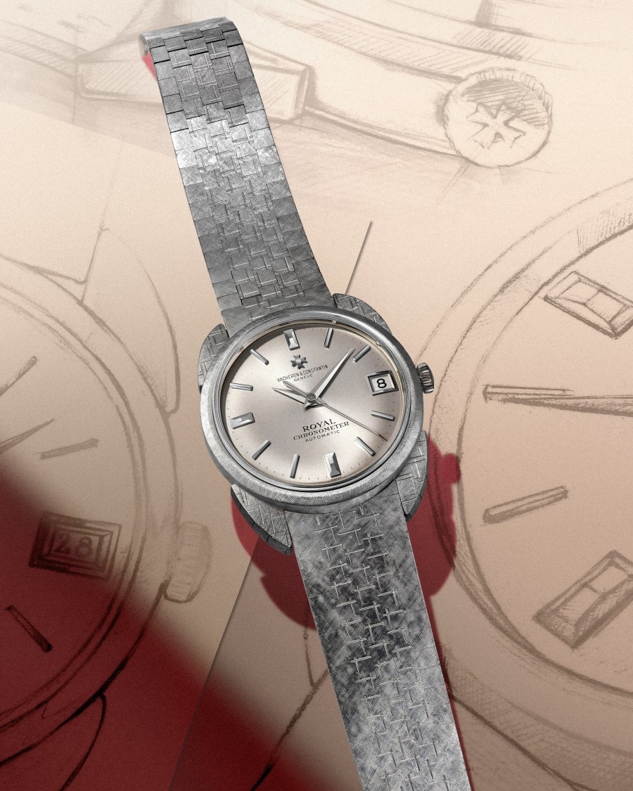 A royal chronometer watch with silver dial
